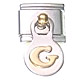 Dangle letter - G - 9mm classic Italian charm